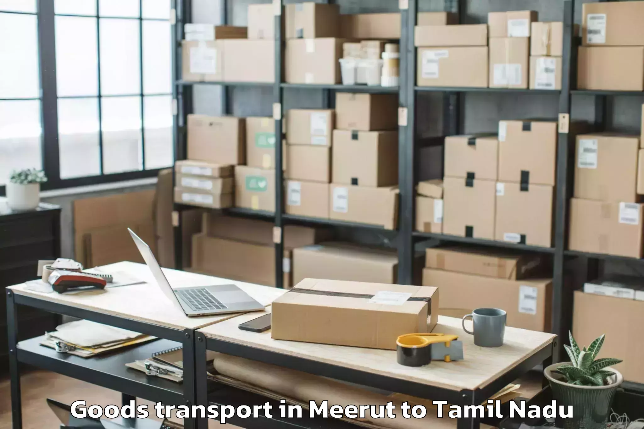 Trusted Meerut to Palladium Mall Chennai Goods Transport